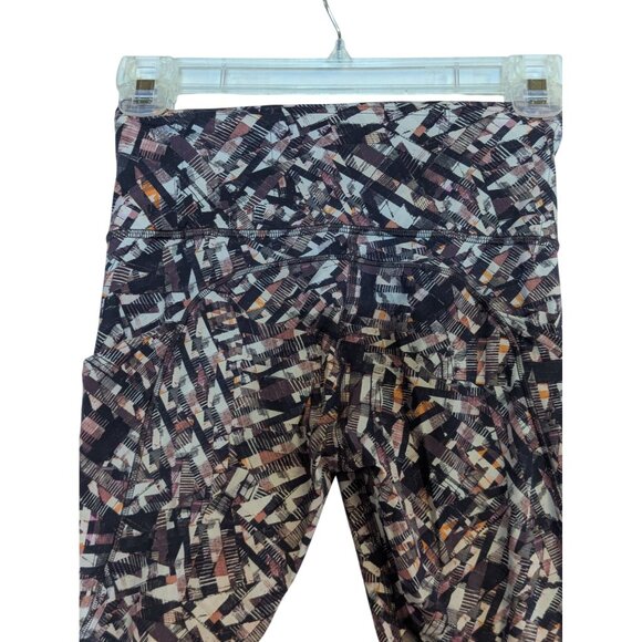 Lululemon Fast And Free Tight II 25" Non-Reflective Nulux Kaleidoscopic Pink Mul - Picture 3 of 4